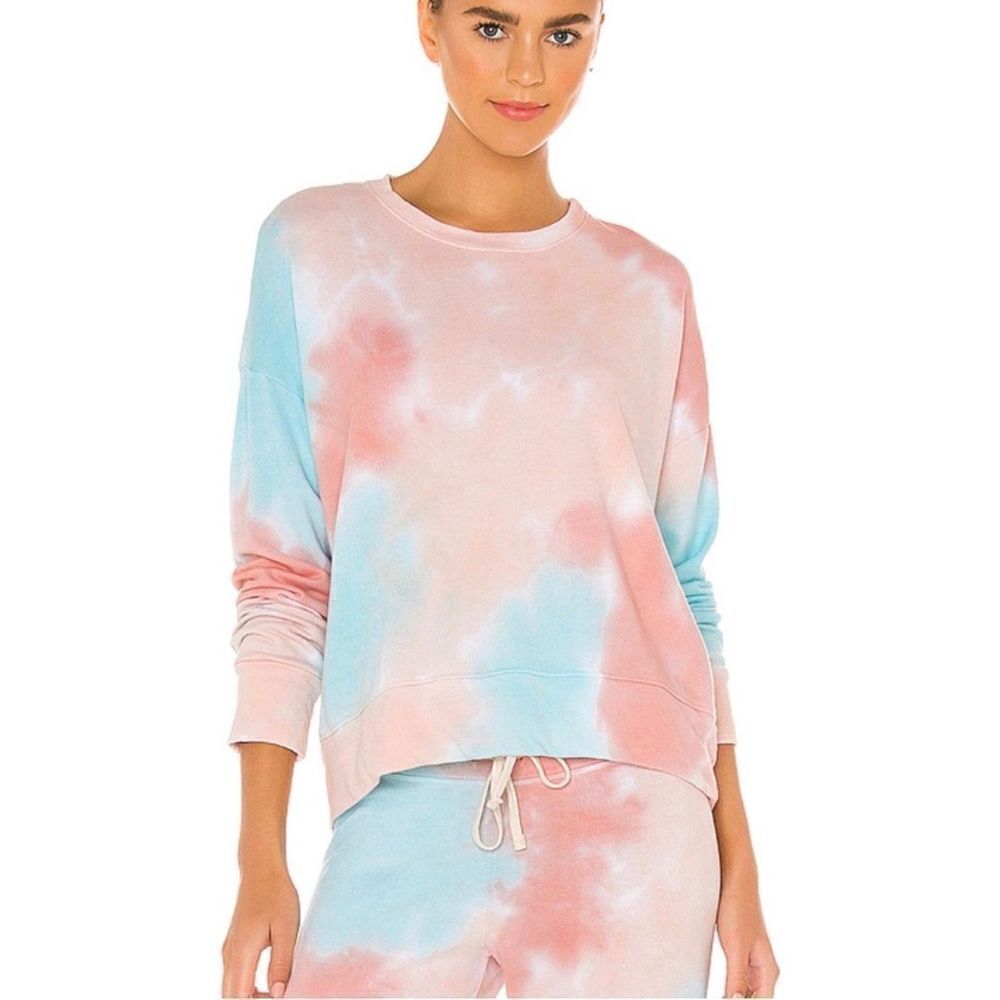 Sundry Sweater Womens Size XS Terry Oversized Sweatshirt Tie Dye Crewneck NWT